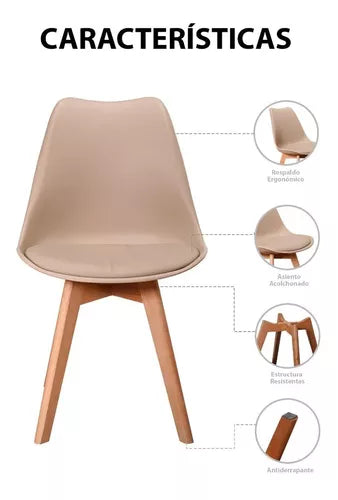 comedor Mesa circular 80cm mas 4 sillas tulip