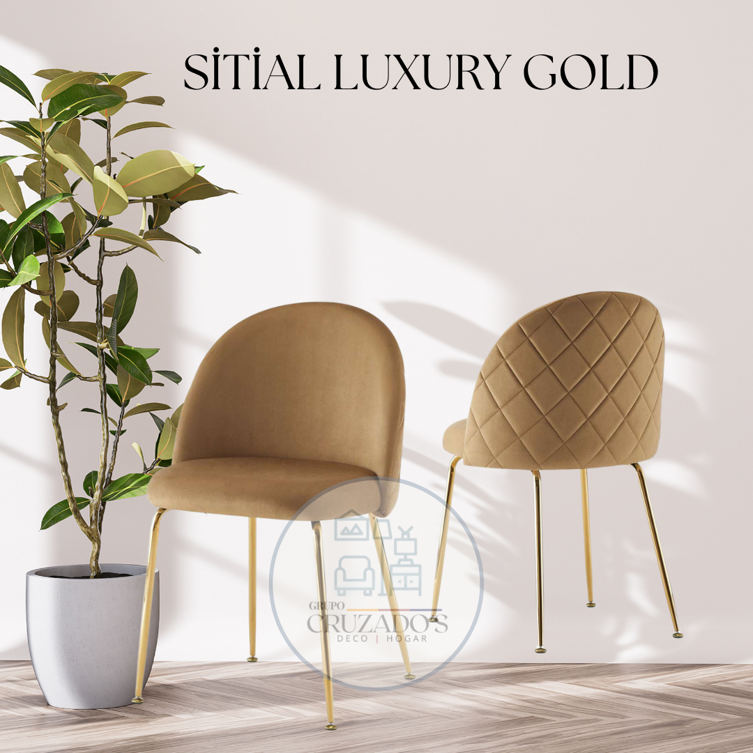 Comedor 160x90cm + SILLAS LUXURY GOLD