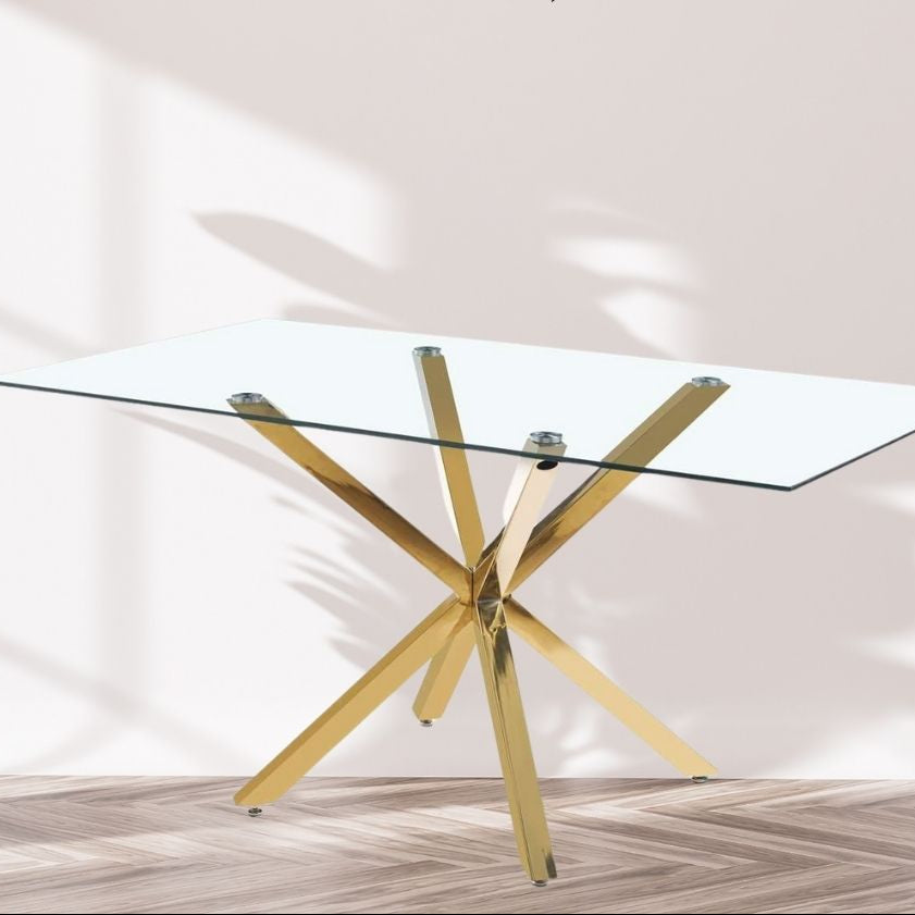 Mesa Madrid Rectangular 160x90 cm DORADO