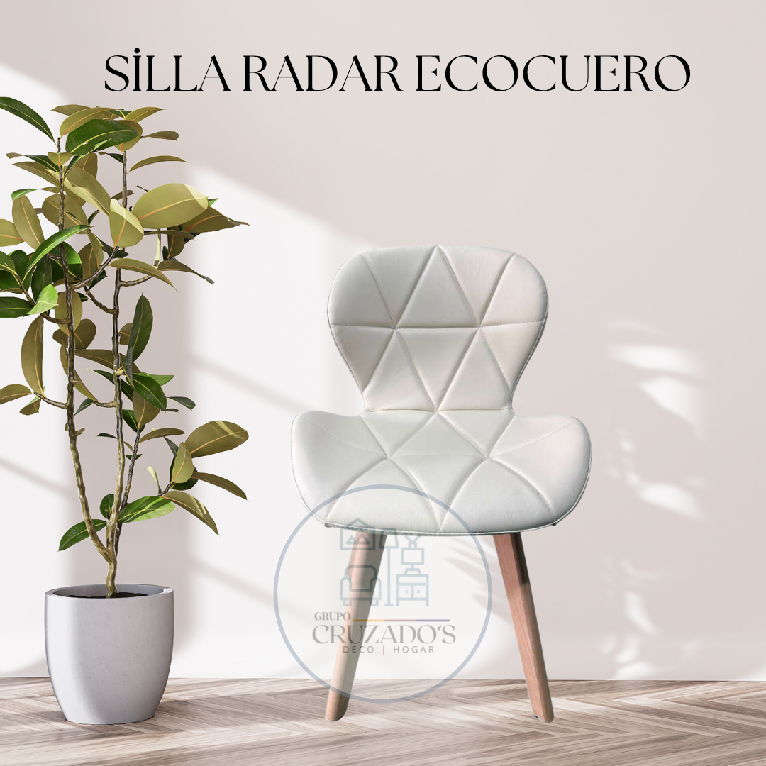 Mesa circular 100 cm + sillas radar Ecocuero