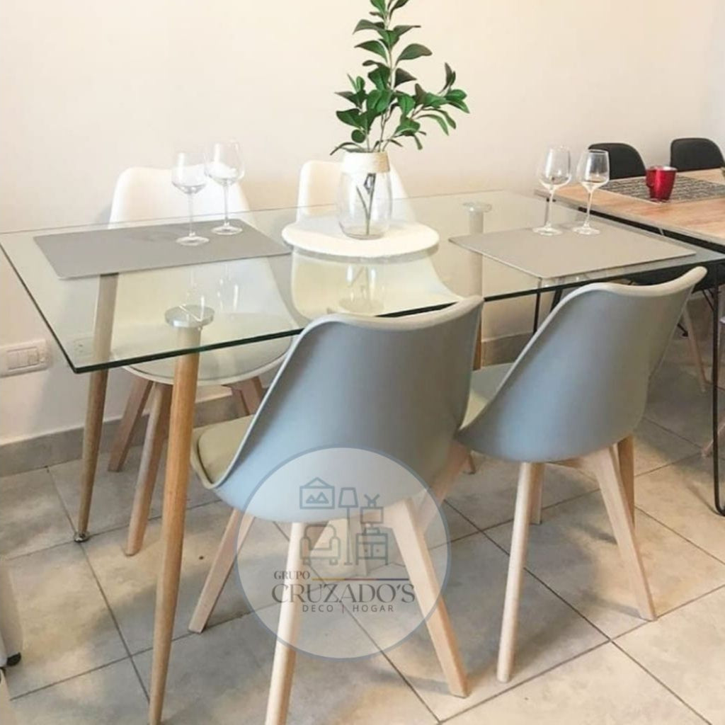 JUEGO COMEDOR 120x80 + SILLAS TULIP