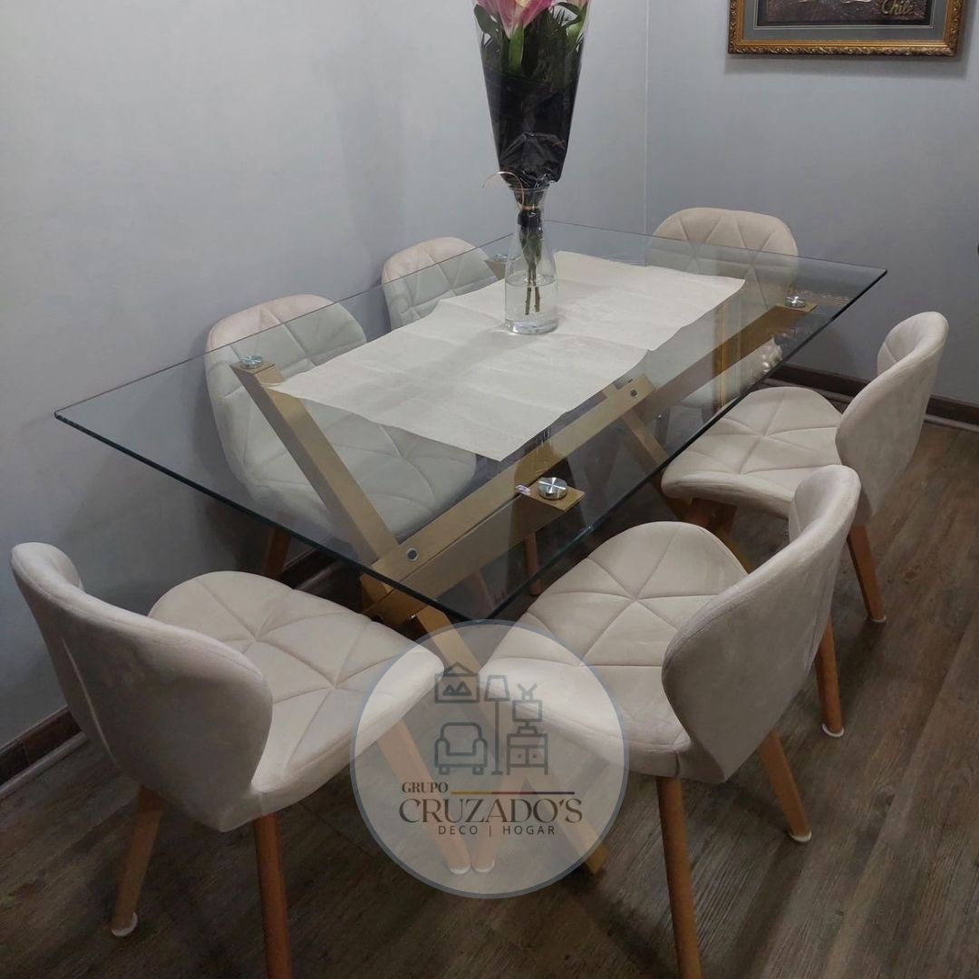 JUEGO COMEDOR 140X90 + SILLAS FIORI FELPA