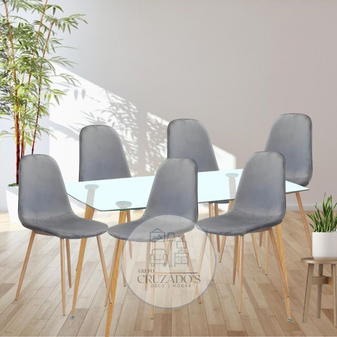 JUEGO COMEDOR 120x80 + SILLAS SCOOP