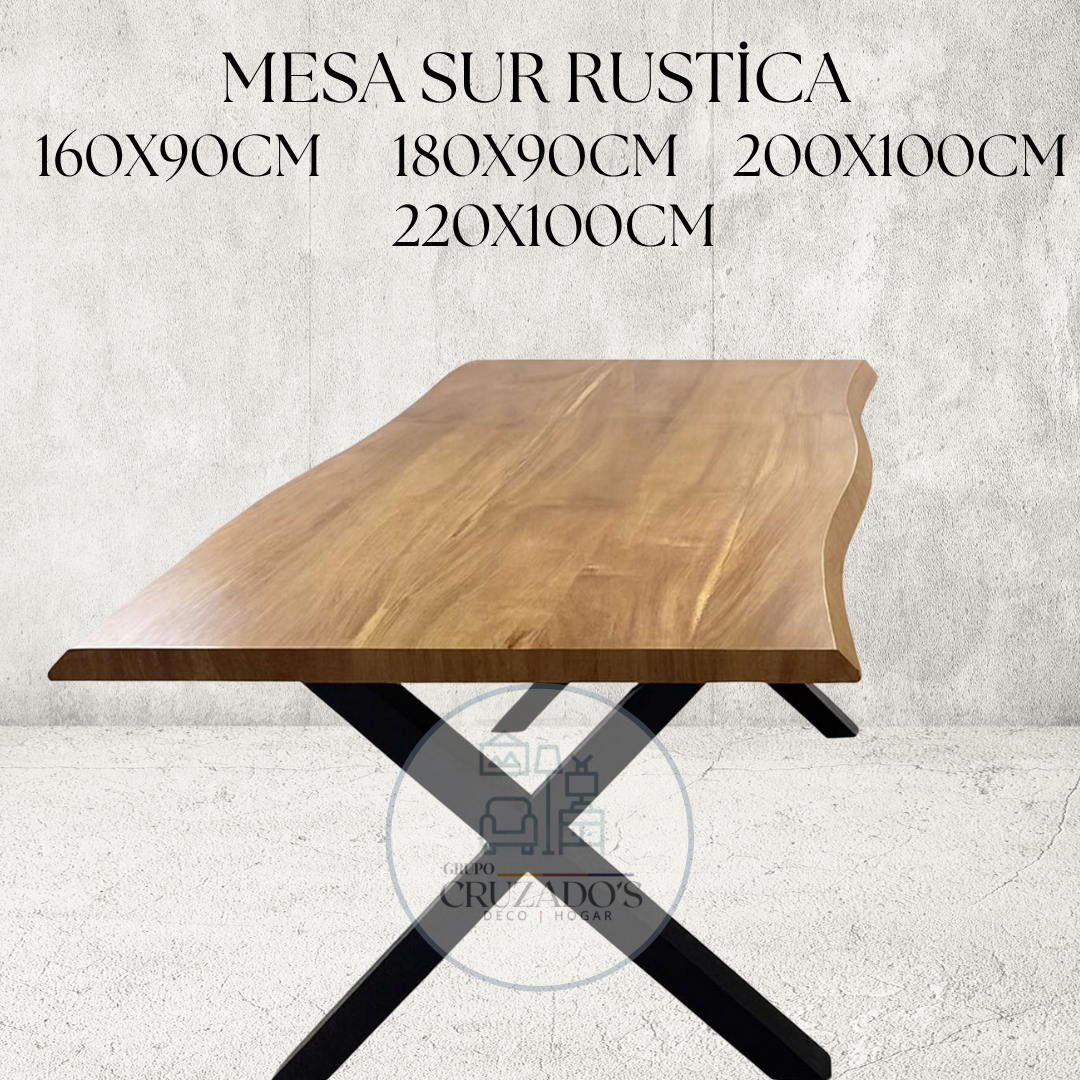 Mesa Sur Rustica Base negra