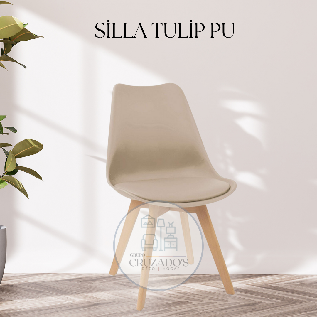 Mesa circular 100 cm + 4 sillas tulip