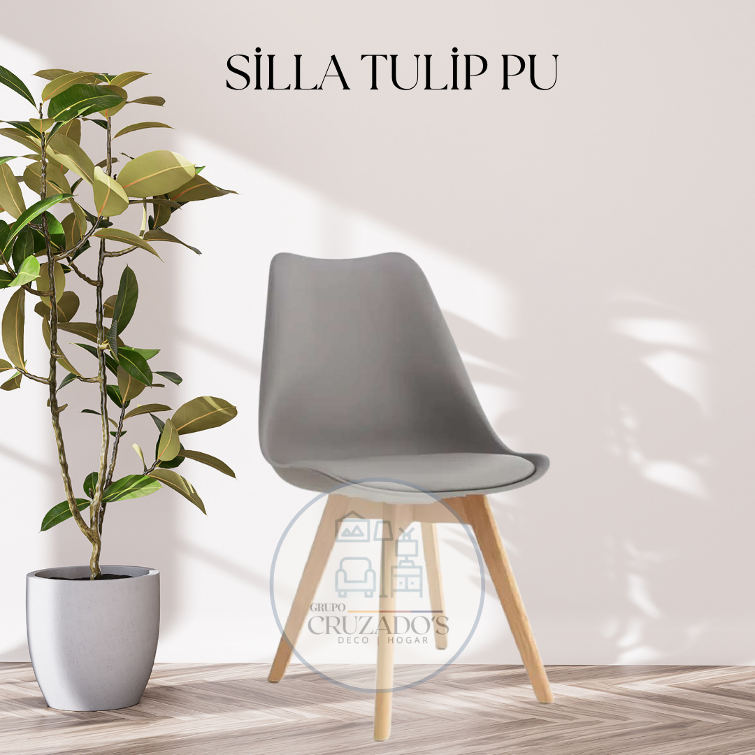 Mesa circular 100 cm + 4 sillas tulip