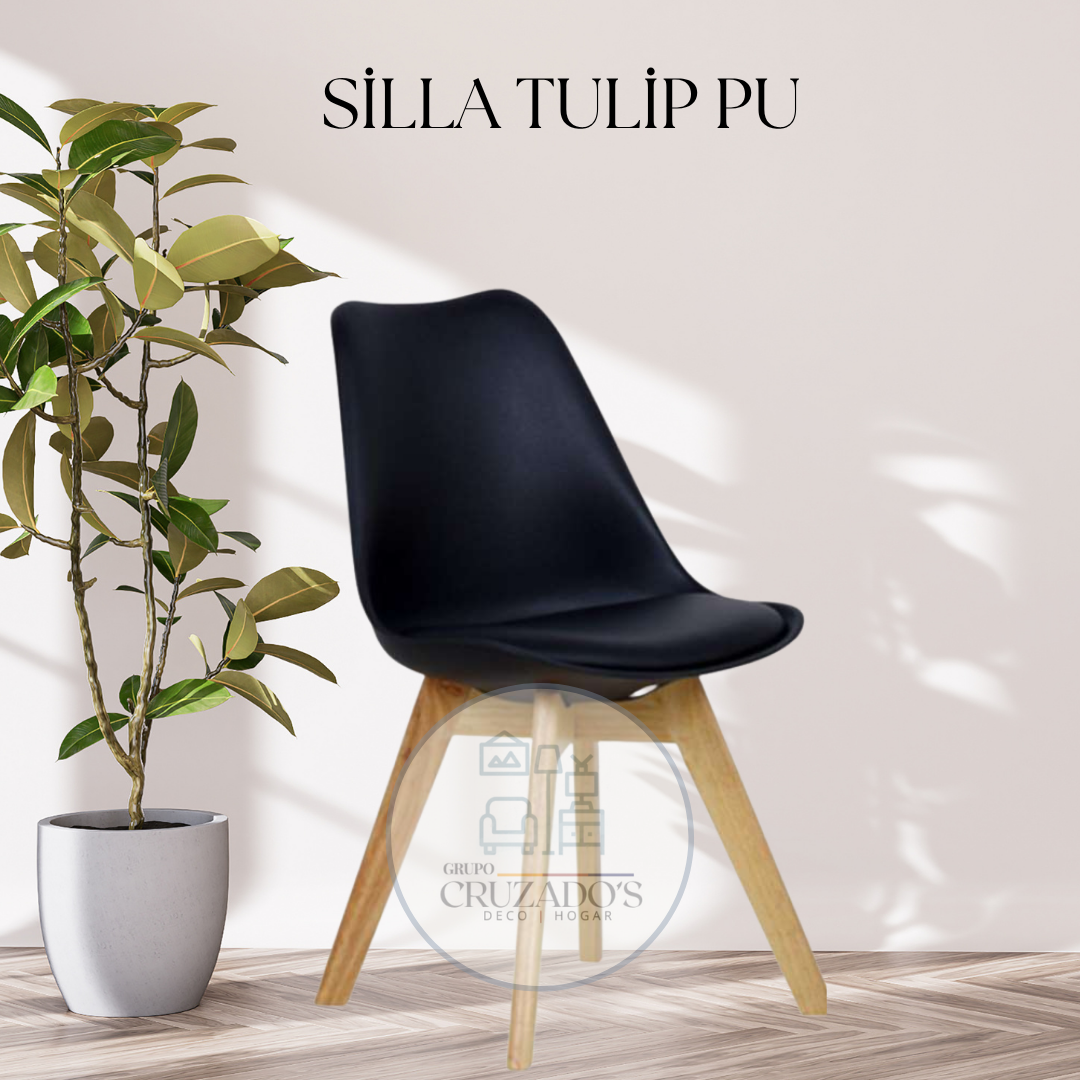 Mesa circular 100 cm + 4 sillas tulip