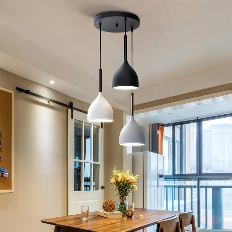 Luces de techo triples de metal modernas