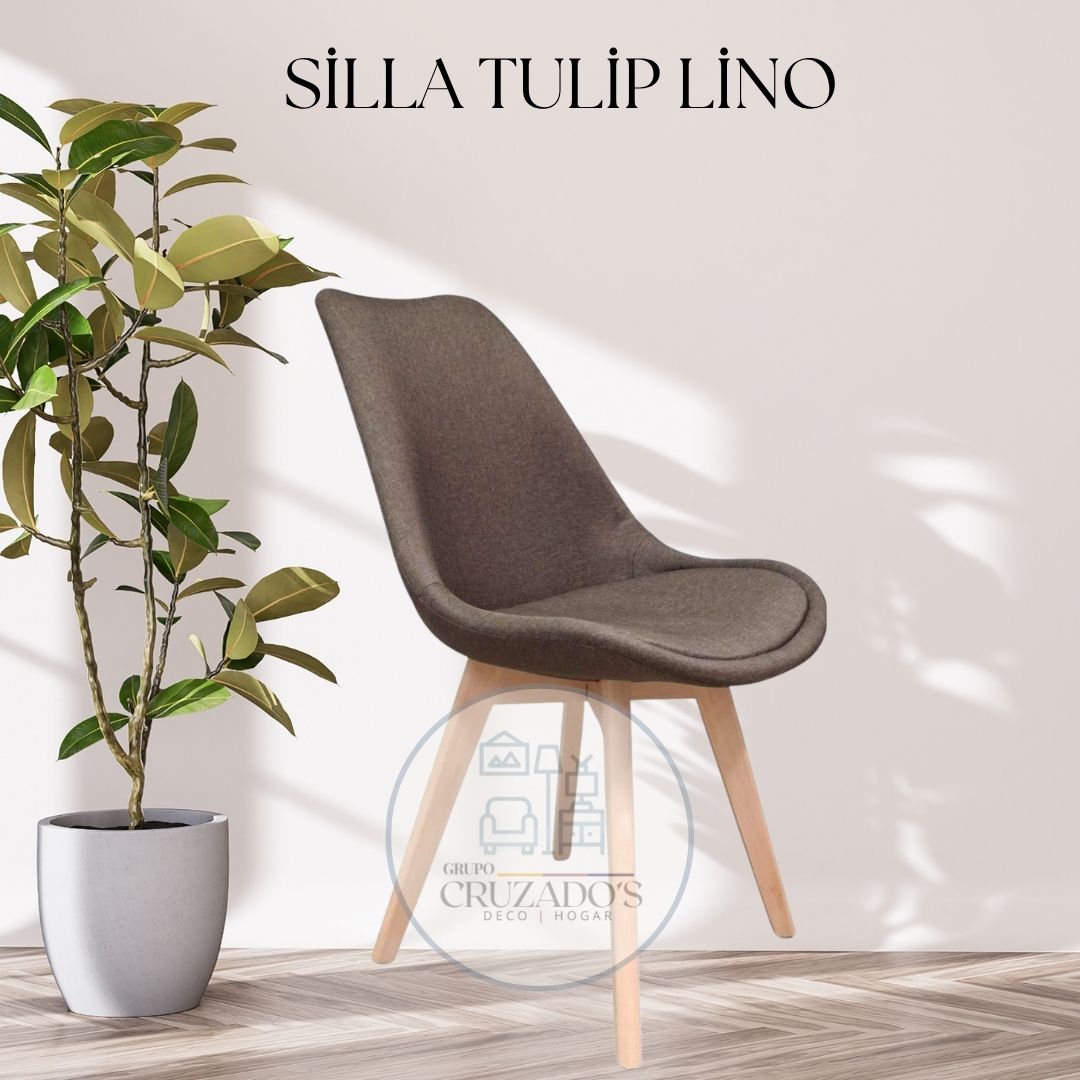 JUEGO COMEDOR 140X90 + SILLAS TULIP LINO