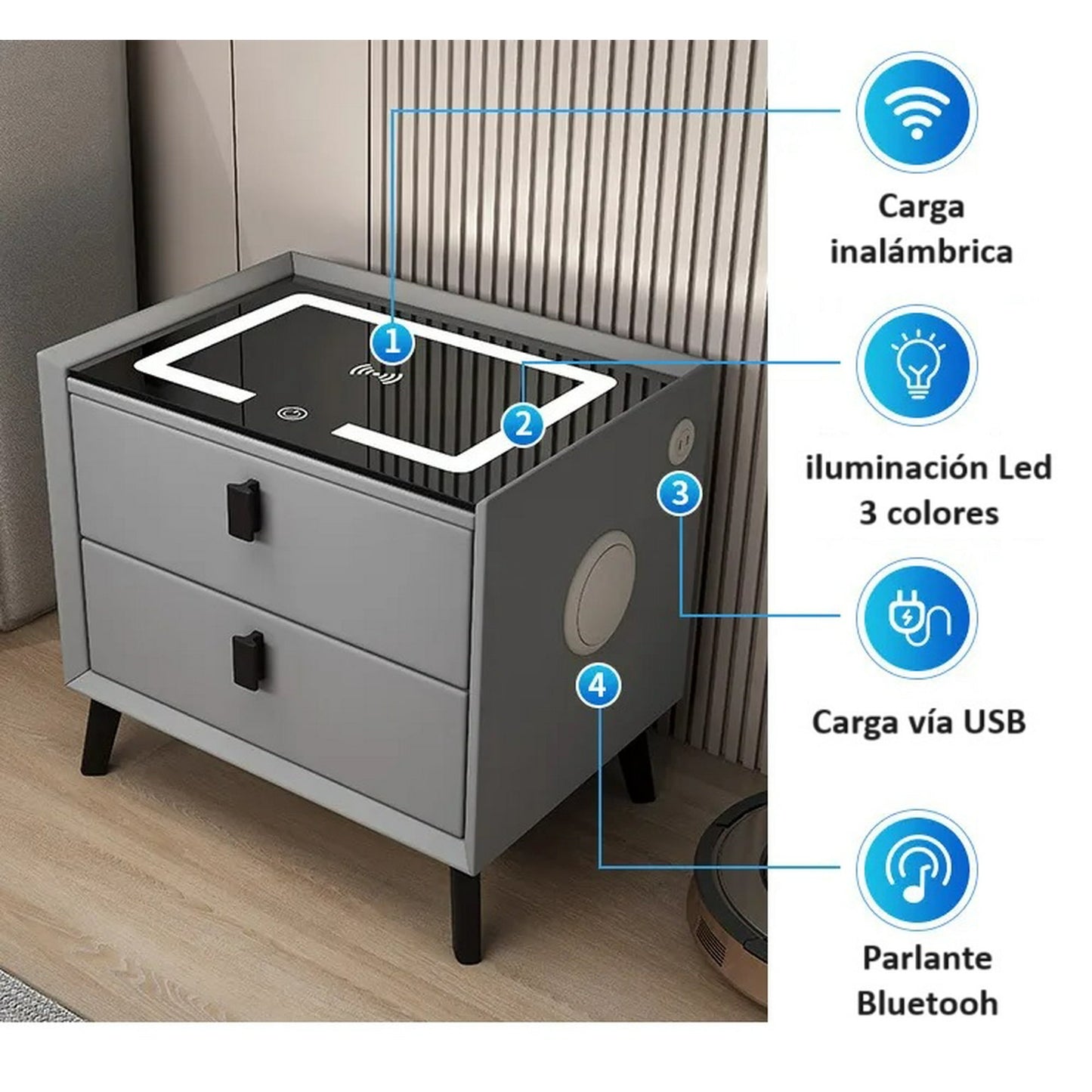 Velador inteligente - Mesita de Noche