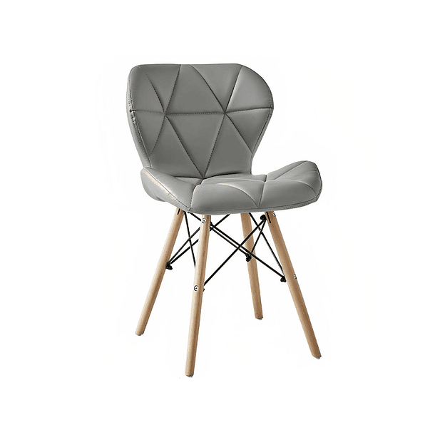 JUEGO COMEDOR 130x80 MESA BASE PLATEADA + SILLAS RADAR