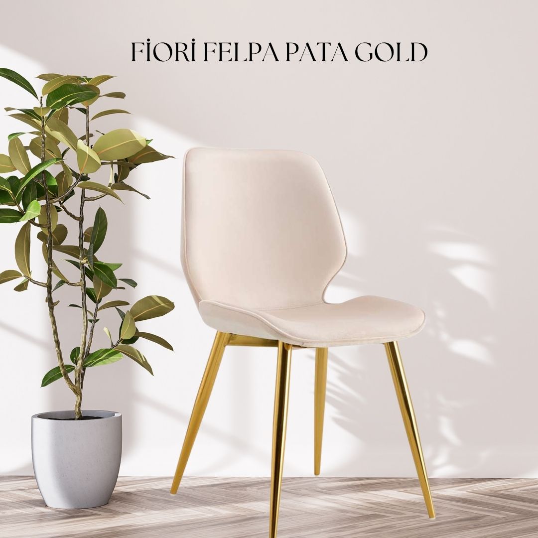 Silla Fiori Felpa Pata Gold