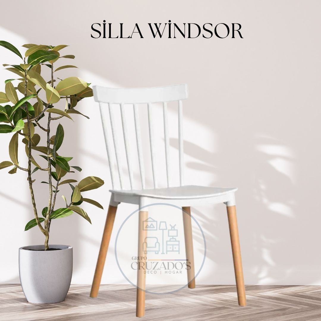 Mesa circular Negra 120 cm + sillas windsor