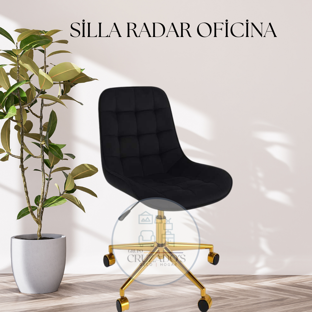 silla capitone felpa escritorio GOLD