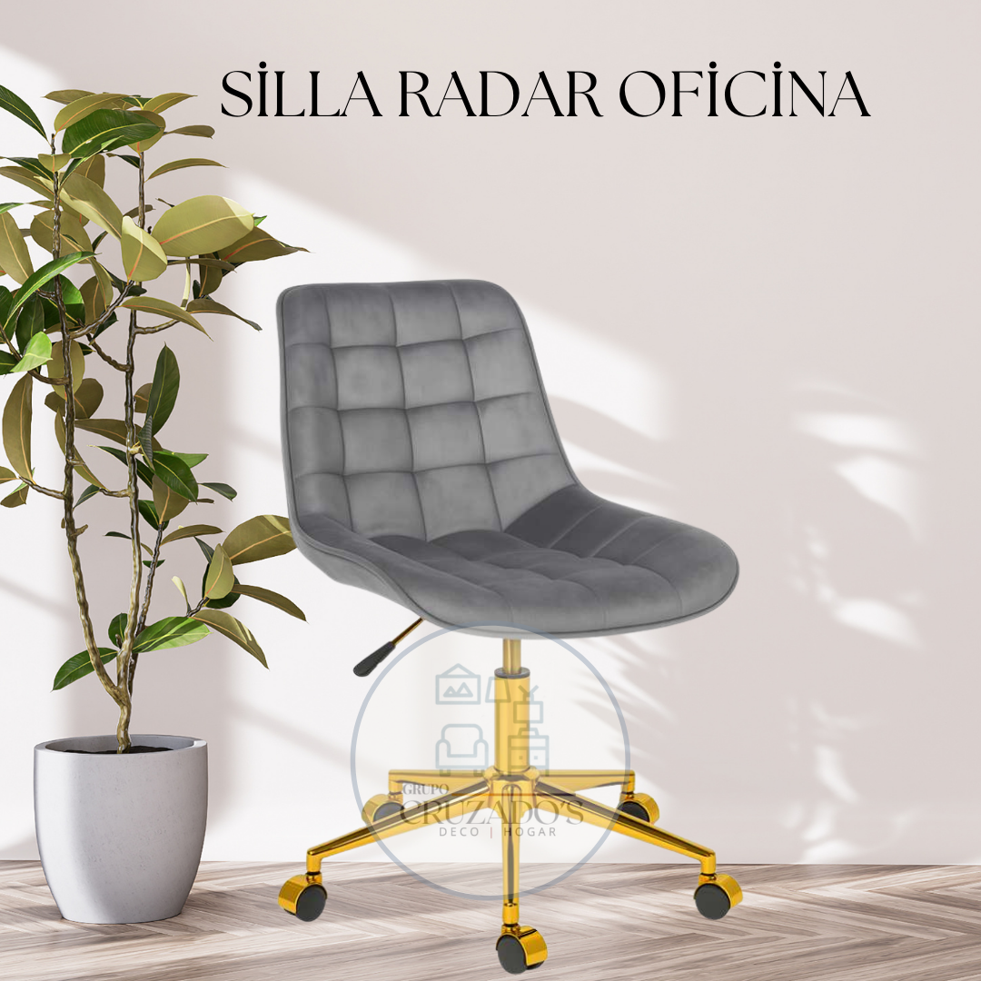 silla capitone felpa escritorio GOLD