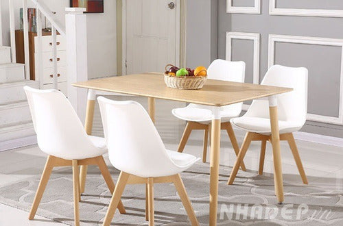 Juego de comedor Mesa 120x80 + sillas tulip