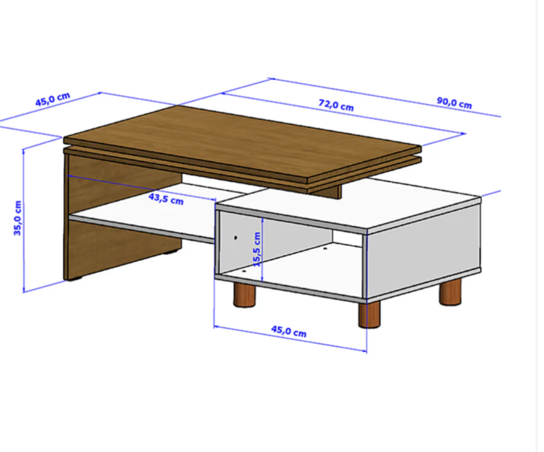 Mesa de centro blanco
