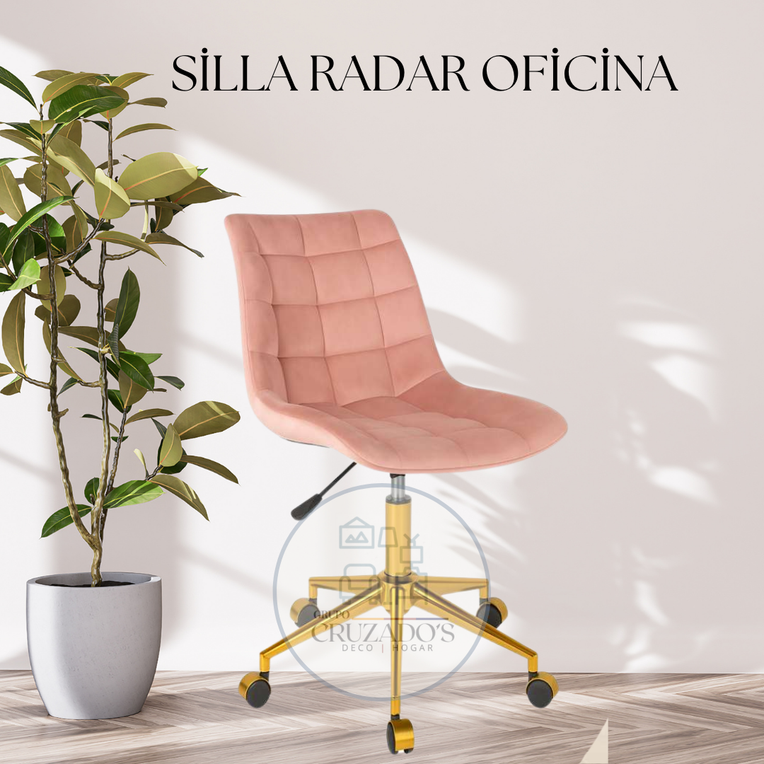 silla capitone felpa escritorio GOLD