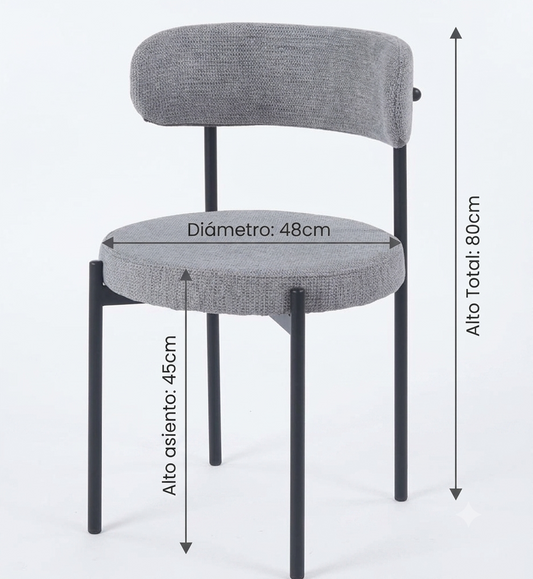 SILLA MK LINO GRIS