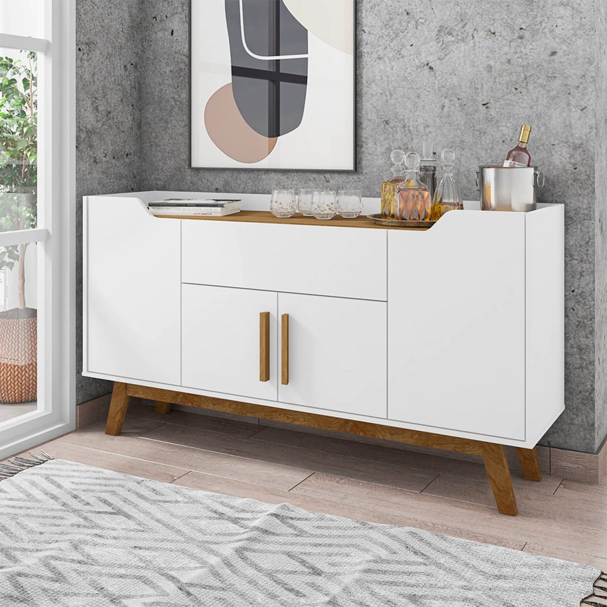 Aparador Buffet Future Blanco Canela