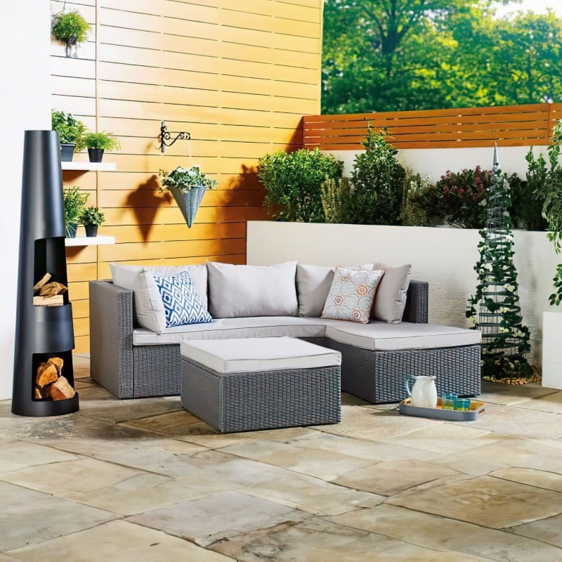 Juego de terraza Tolum Gris