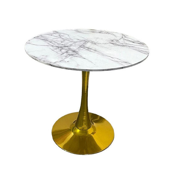 Mesa Tulip MDF Base Dorada 100 cm