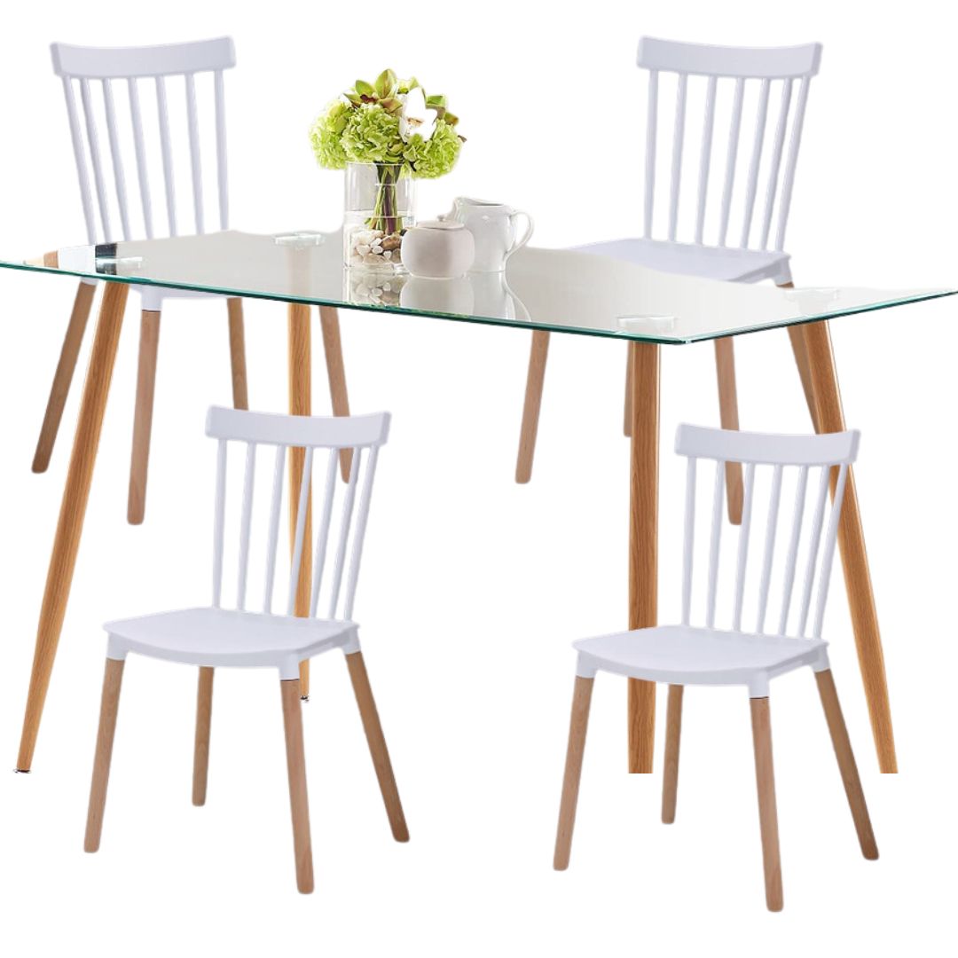 JUEGO COMEDOR 120x80 + SILLAS WINDSOR