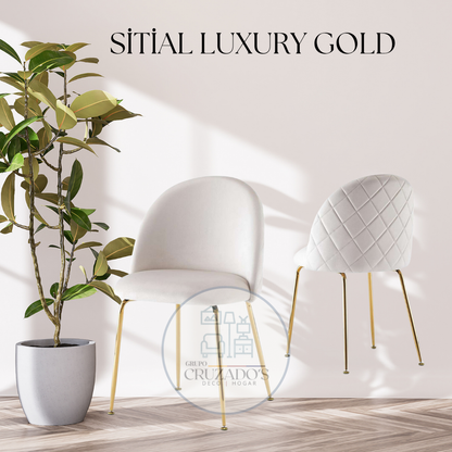 Comedor 160x90cm + SILLAS LUXURY GOLD