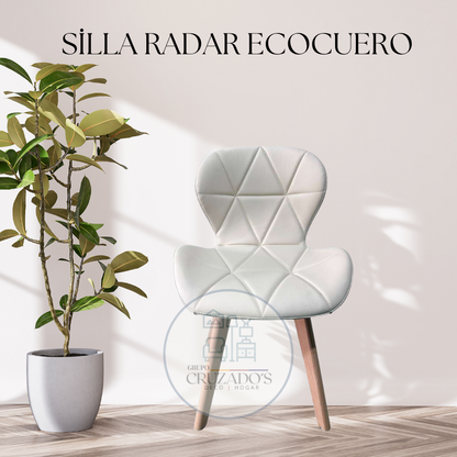 Mesa circular 100 cm + sillas radar Ecocuero