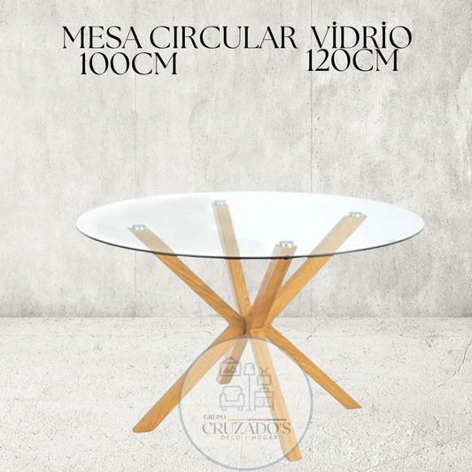 Mesa circular Tipo X Diametro 120 cm