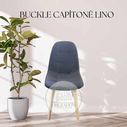 SILLA BUCKLE CAPITONE LINO