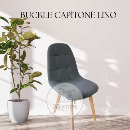 SILLA BUCKLE CAPITONE LINO