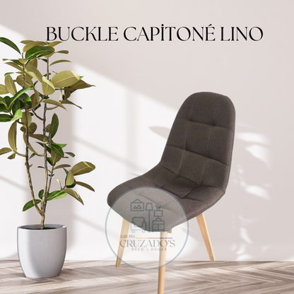 SILLA BUCKLE CAPITONE LINO