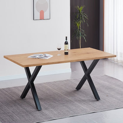 MESA INDUSETRIAL COLOR MADERA 180X90CM