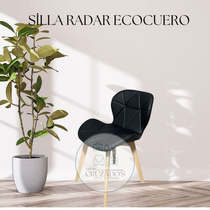 Mesa circular 100 cm + sillas radar Ecocuero