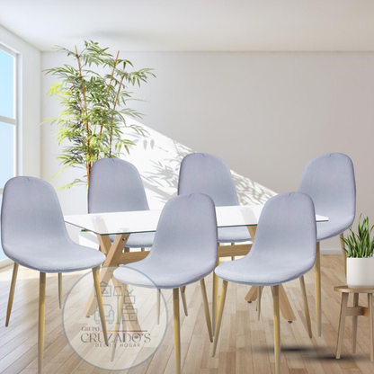 JUEGO COMEDOR 140X90 + SILLAS SCOOP