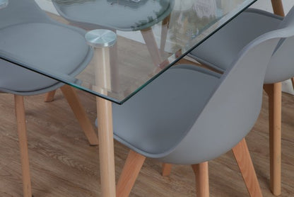 Juego comedor Mesa tulip Marmol circular 80cm mas 4 sillas tulip