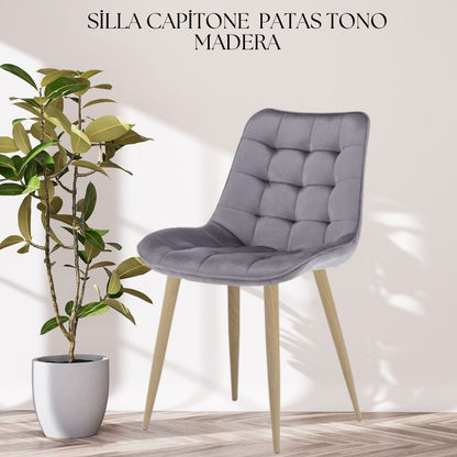 Silla Capitone  Patas TONO MADERA