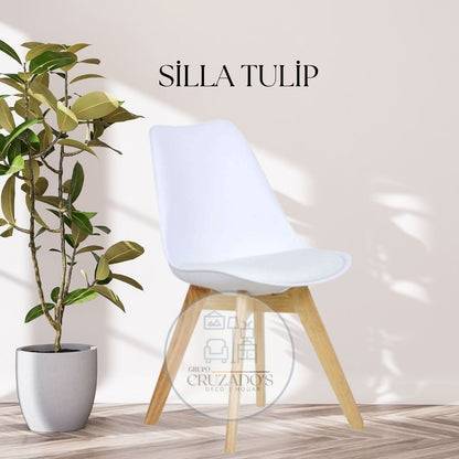 JUEGO COMEDOR 120x80 + SILLAS TULIP