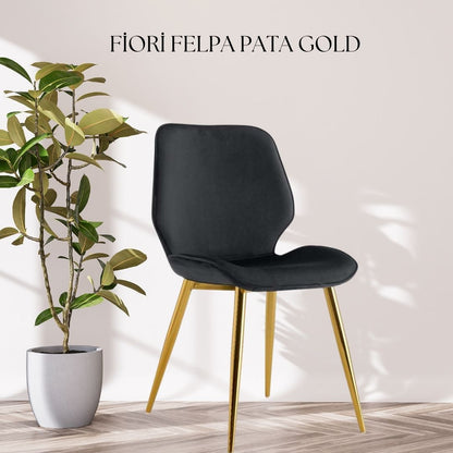 Silla Fiori Lino Pata Gold