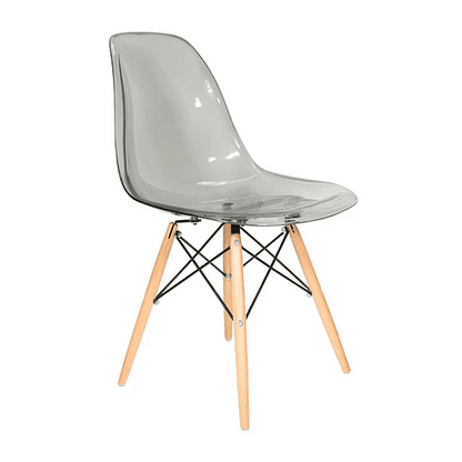 JUEGO COMEDOR 120x80 + SILLAS EAMES TRANSPARENTES