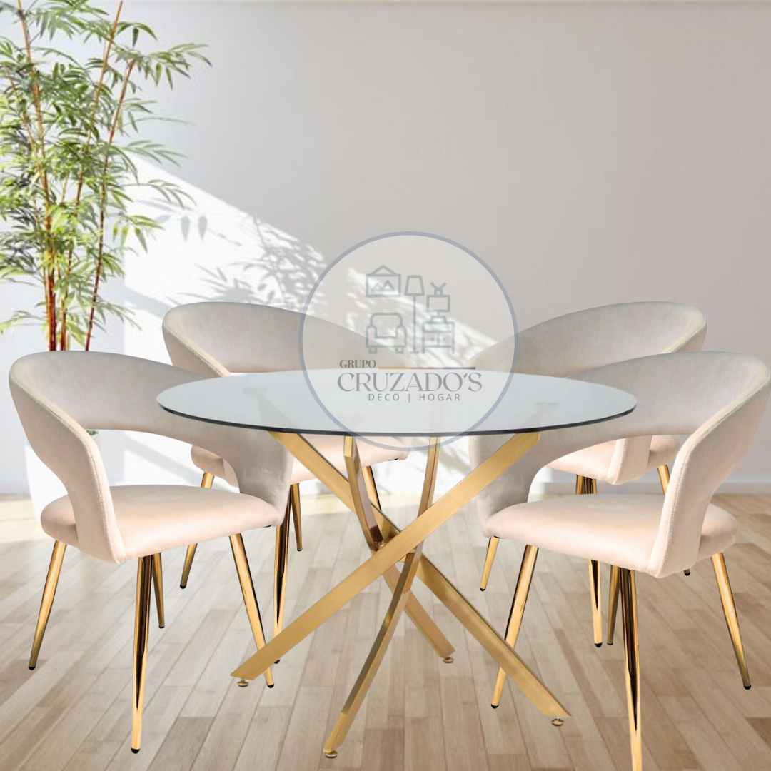 COMEDOR MESA DUBAI + 4 SITIALES