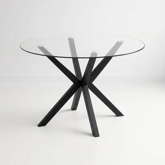 Mesa circular Tipo X Diametro 100 cm NEGRA