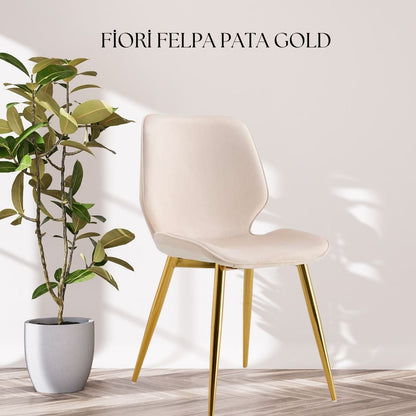 Silla Fiori Lino Pata Gold