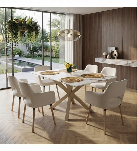 Comedor Boston 180x100cm BEIGE