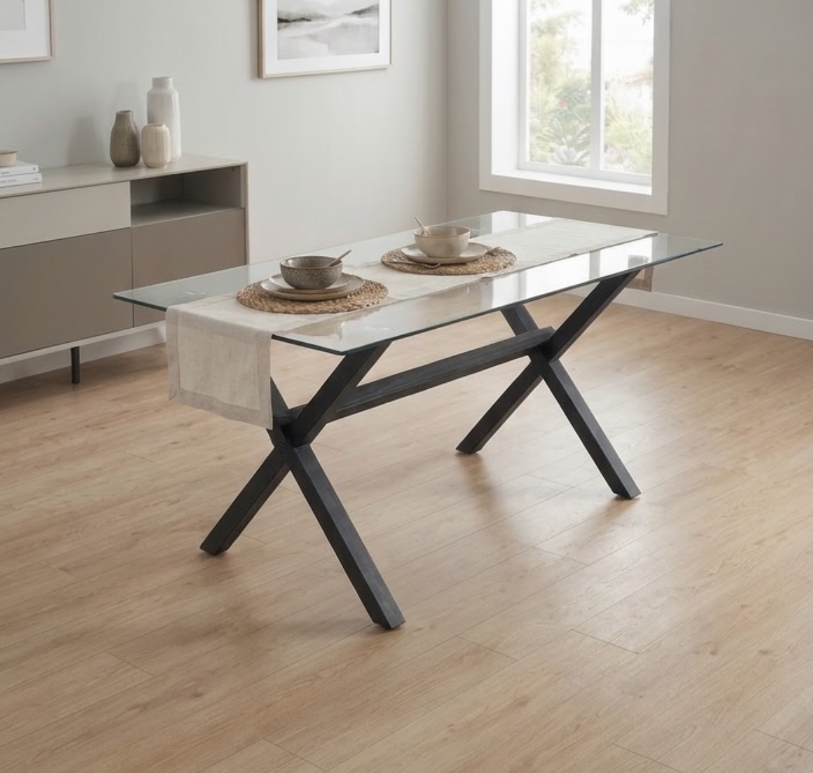 MESA PARA COMEDOR 140X90 NEGRA