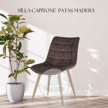 Silla Capitone  Patas TONO MADERA