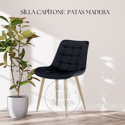 Silla Capitone  Patas TONO MADERA