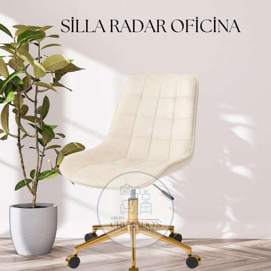 silla capitone felpa escritorio GOLD