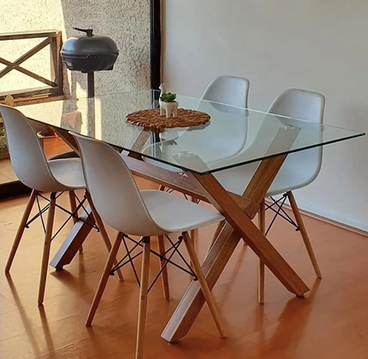 JUEGO COMEDOR 140X90 + SILLAS EAMES